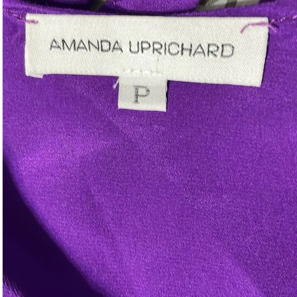 Amanda Uprichard Purple Silk Blouse Size Petite - Picture 7 of 8